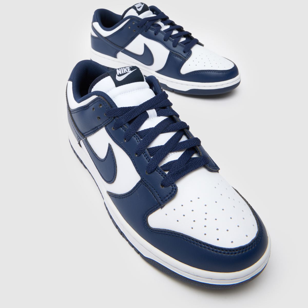 Dunk Low in White & Navy